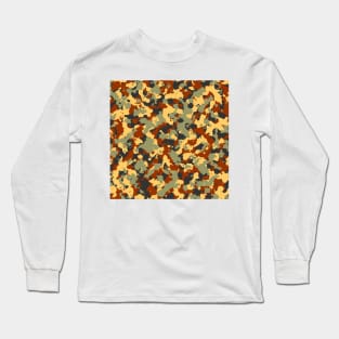 Brown Olive Camouflage Long Sleeve T-Shirt